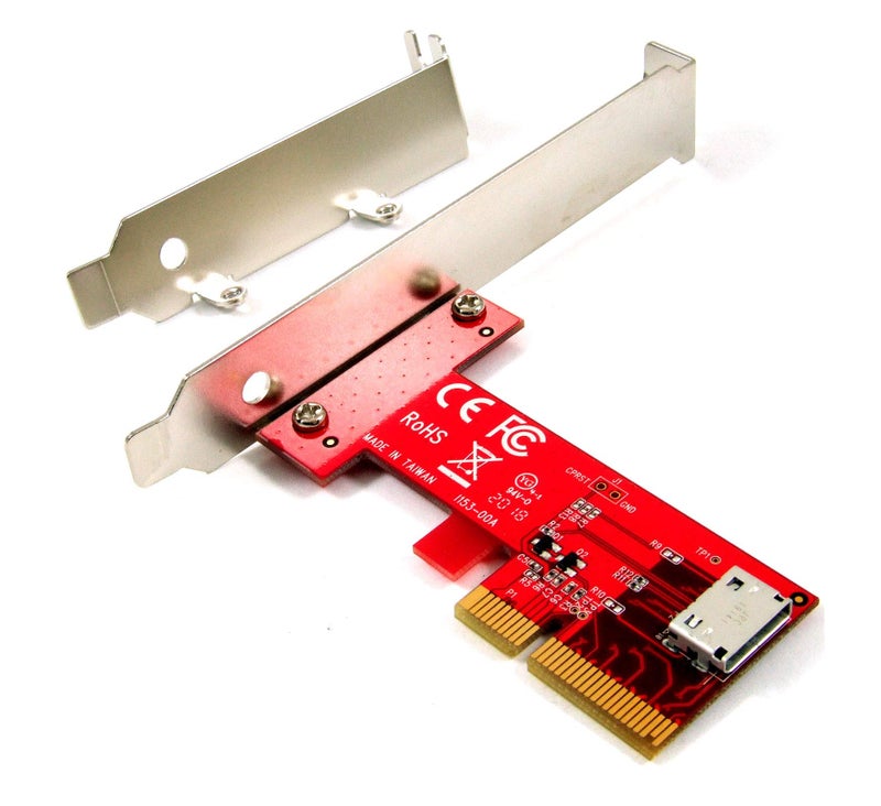 Ableconn PEX-OL153 PCIe OCuLink SFF-8612 Adapter Card - PCI Express 4.0 4-Lane Card - Oculink to PCIe - Image 1